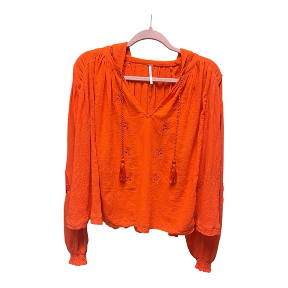 NWT Free‎ People Womens Tropical Summer Knit Blouse - Small (oversized) - Picture 5 of 11